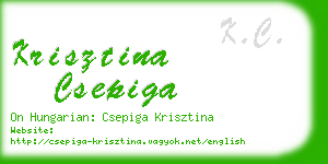 krisztina csepiga business card